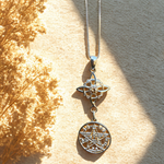 Collar Nudo de Bruja Citrino Con Tetragrámaton