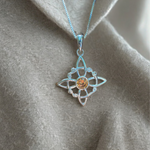Collar Nudo De Bruja Con Piedra Citrino