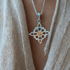 Collar Nudo De Bruja Con Piedra Citrino