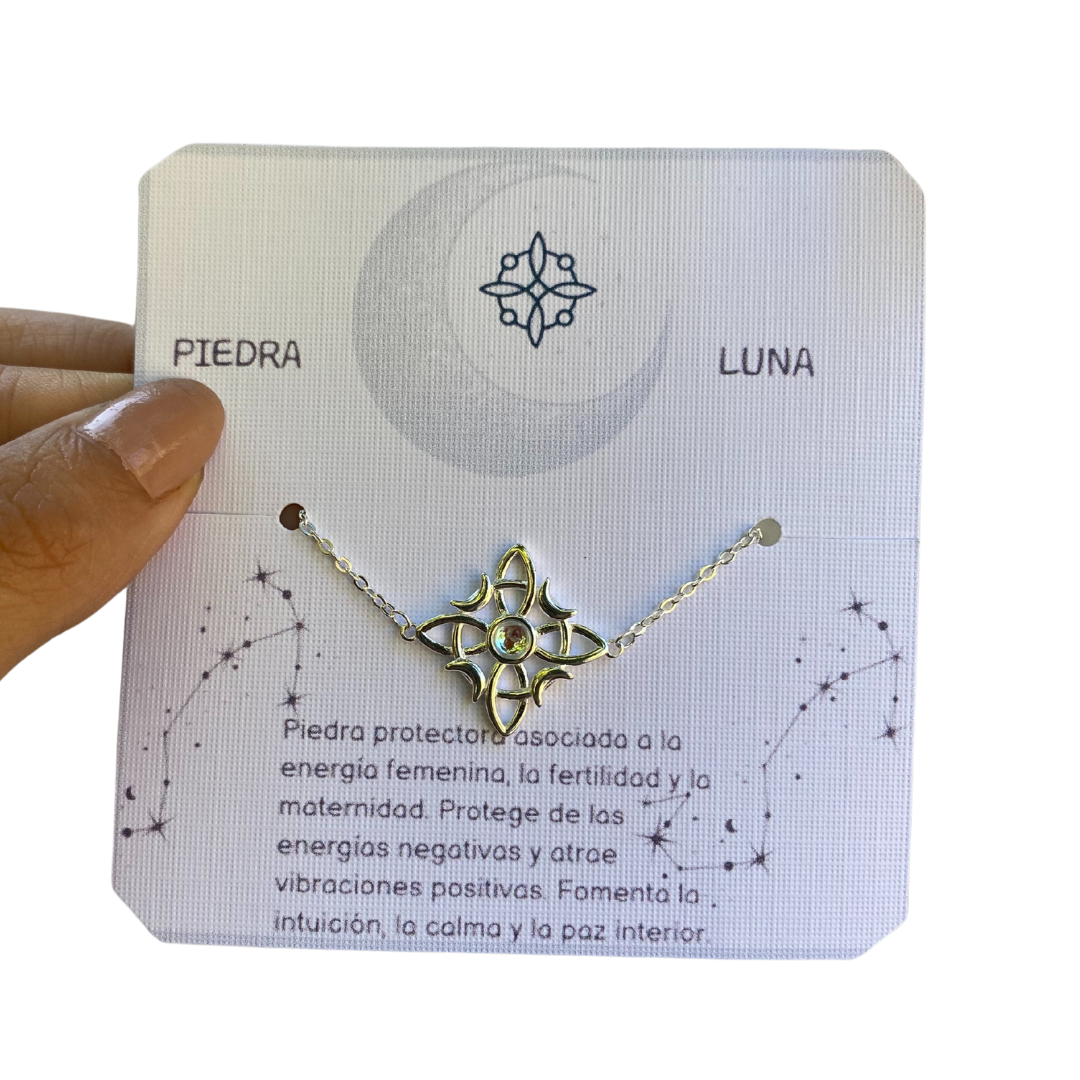 Pulsera Nudo de Bruja Con Piedra arcángel Miguel