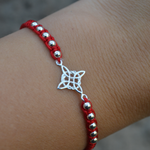 Pulsera Tejida Roja Nudo Bruja