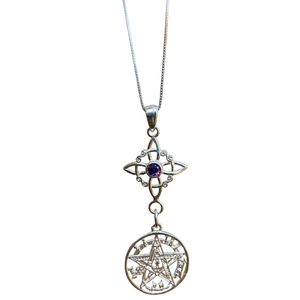 Collar Nudo de Bruja Con Tetragrámaton