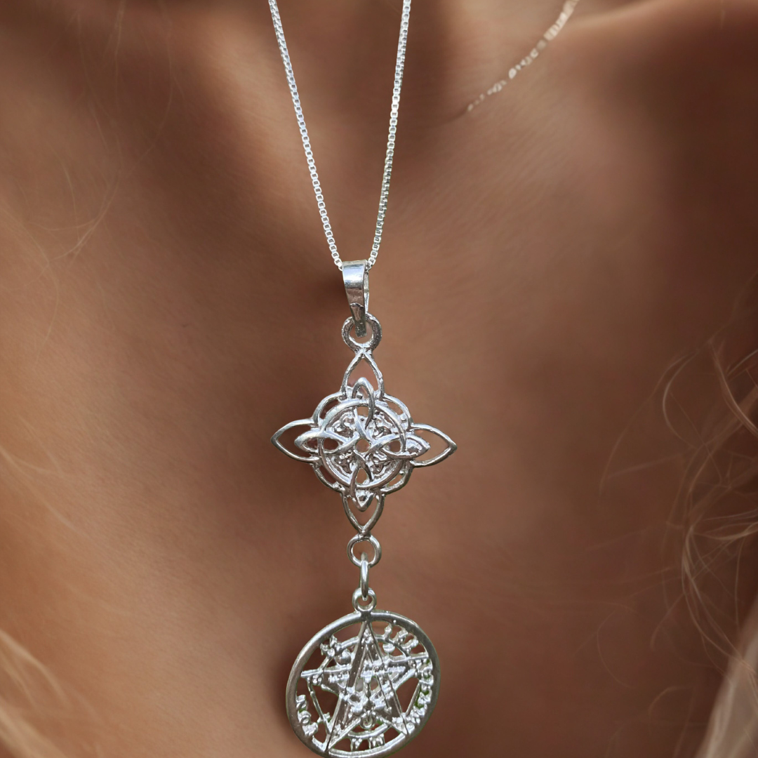 Collar Nudo De Bruja Con Tetragramaton