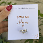 Anillo ajustable abrazo eterno