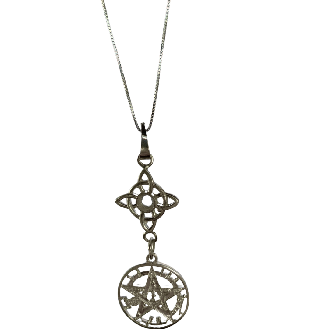 Collar Nudo de Bruja  Con Tetragrámaton